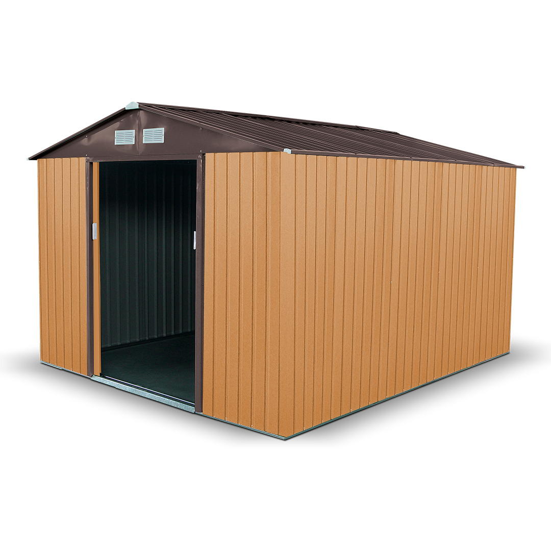 BillyOh Boxer 9 x 10 Light Brown Apex Metal Shed