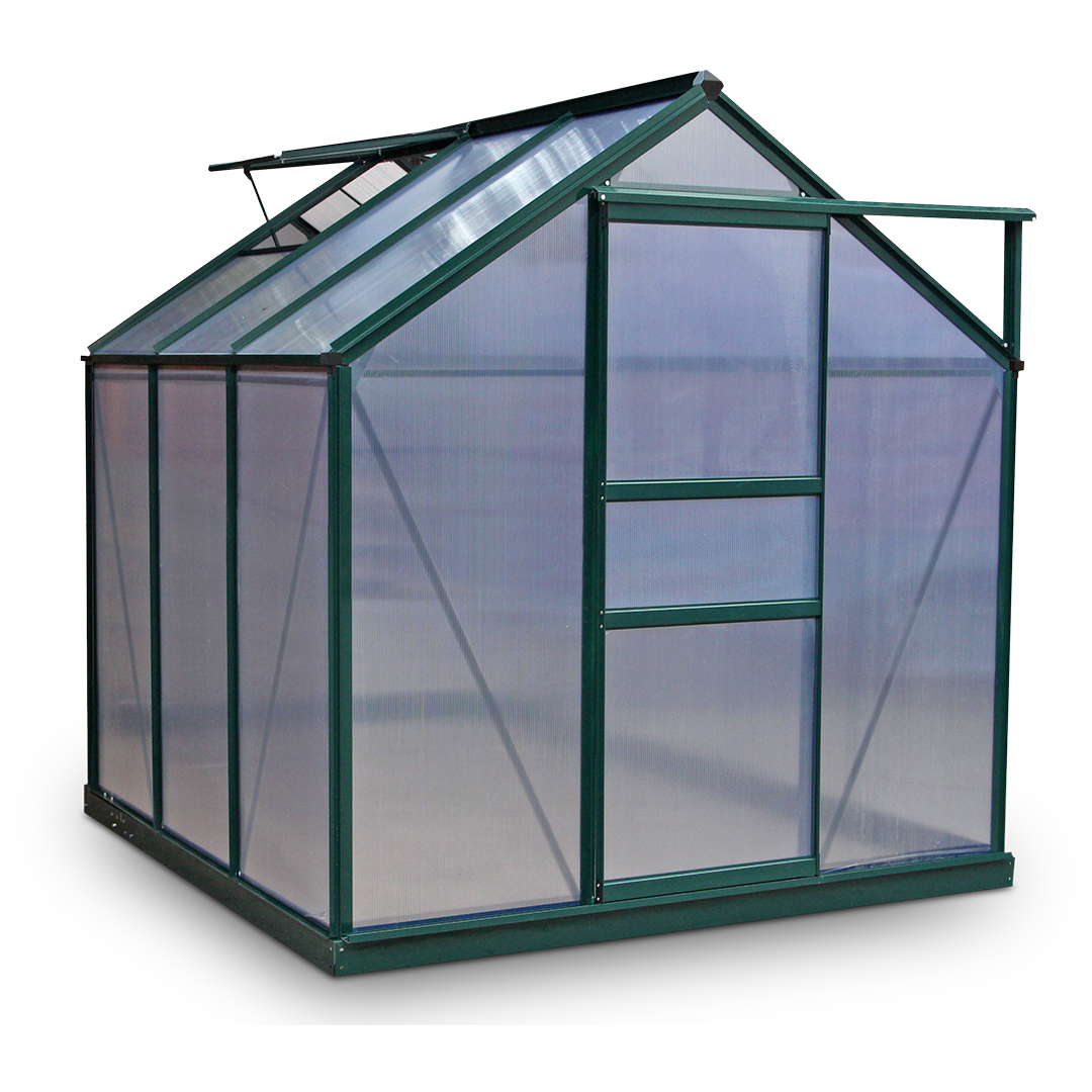 BillyOh Rosette Hobby Aluminium Greenhouse - Single Door, Twin-Wall Polycarbonate Glazing