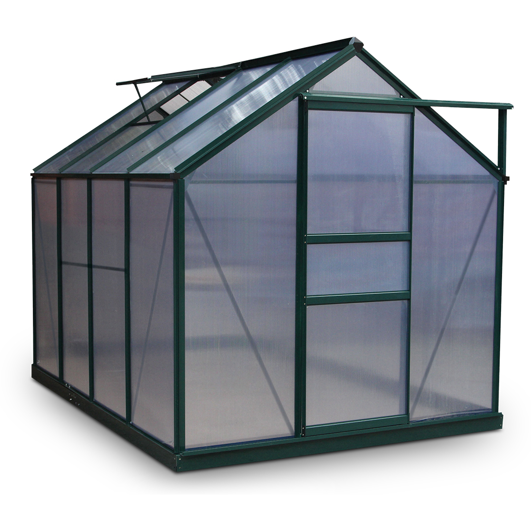 BillyOh Rosette Hobby Aluminium Greenhouse - Single Door, Twin-Wall Polycarbonate Glazing