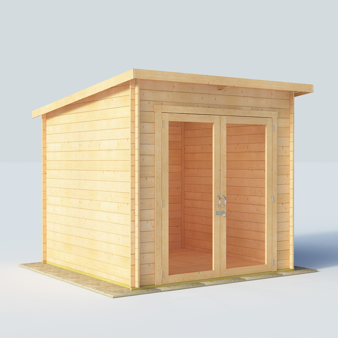 12x8 19mm TG Pent Windowless BillyOh Carmen Log Cabin Summerhouse