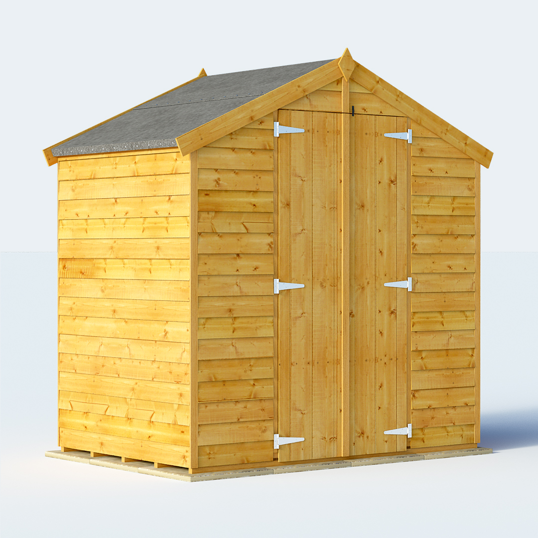 BillyOh 4 x 6 Keeper Overlap Apex Garden Shed Windowless