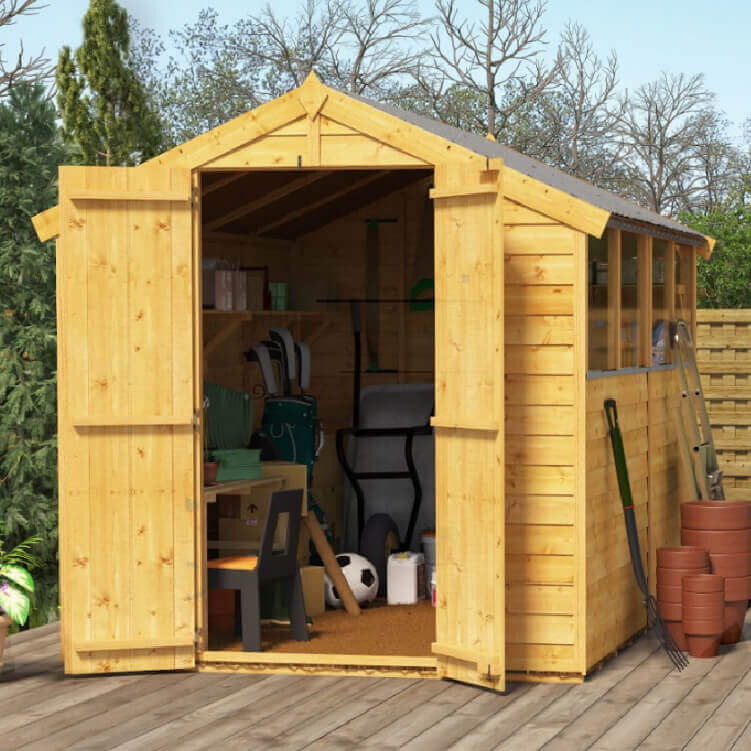 8x6 Overlap Apex Windowed BillyOh Keeper Garden Shed Sheds Direct