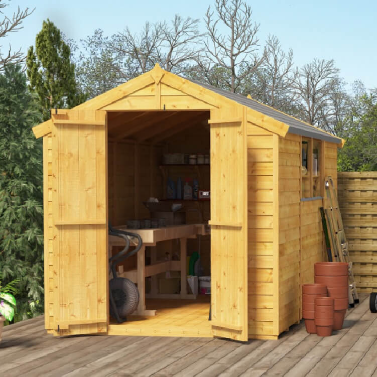 10x6 Overlap Apex Windowed BillyOh Keeper Garden Shed