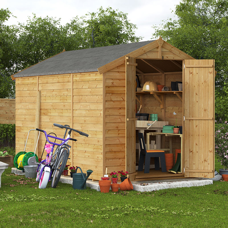 BillyOh 10 x 6 Keeper Overlap Apex Garden Shed Windowless