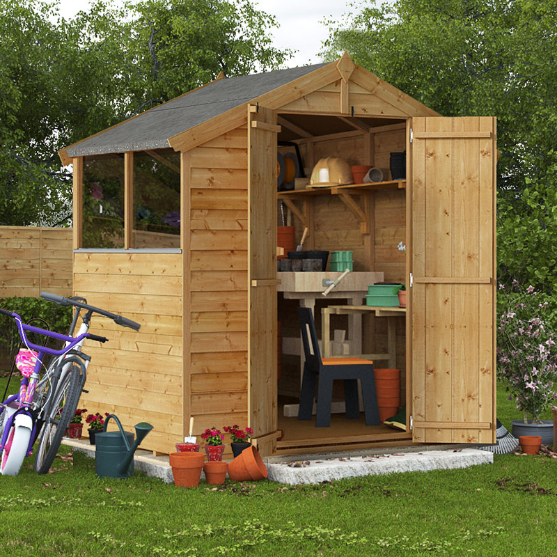 4x6 Overlap Apex Windowed - BillyOh Keeper Garden Shed