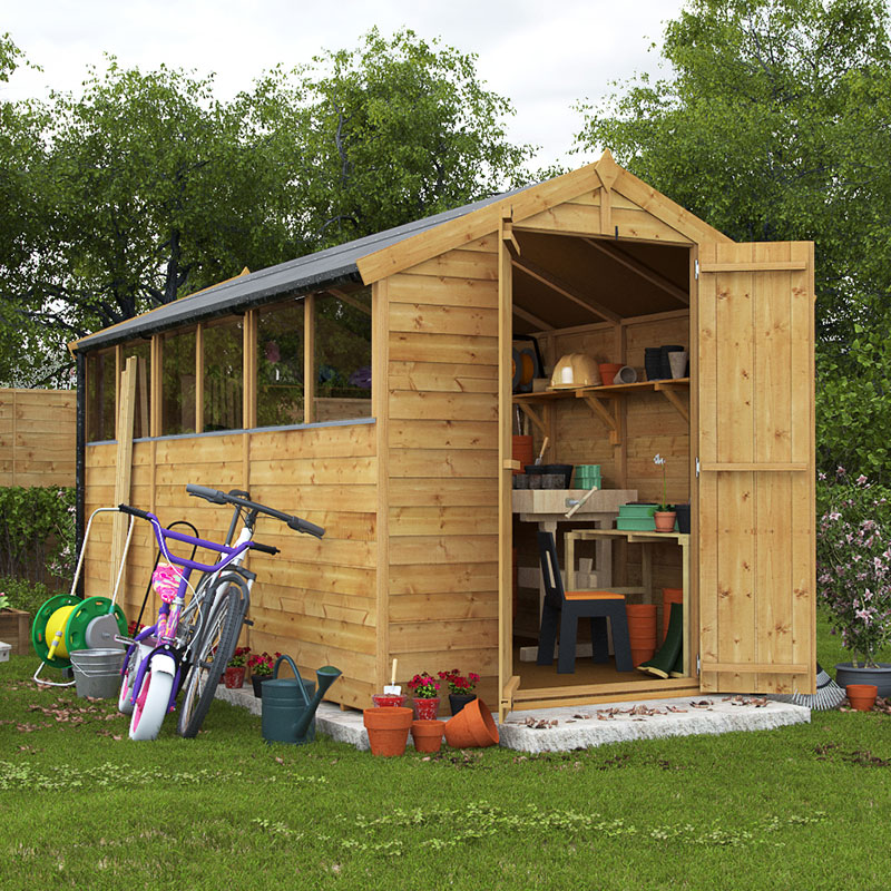 12x6 Overlap Apex Windowed BillyOh Keeper Garden Shed