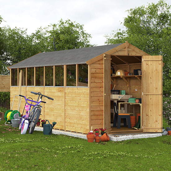 16x6 Overlap Apex Windowed BillyOh Keeper Garden Shed