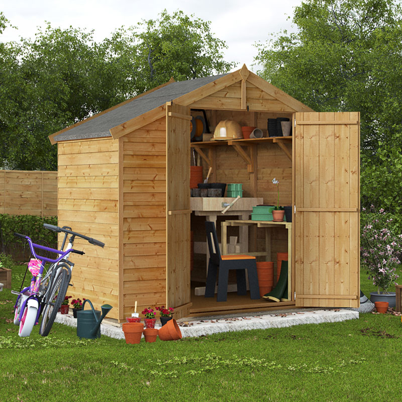 4x8 Overlap Apex Windowless BillyOh Keeper Garden Shed