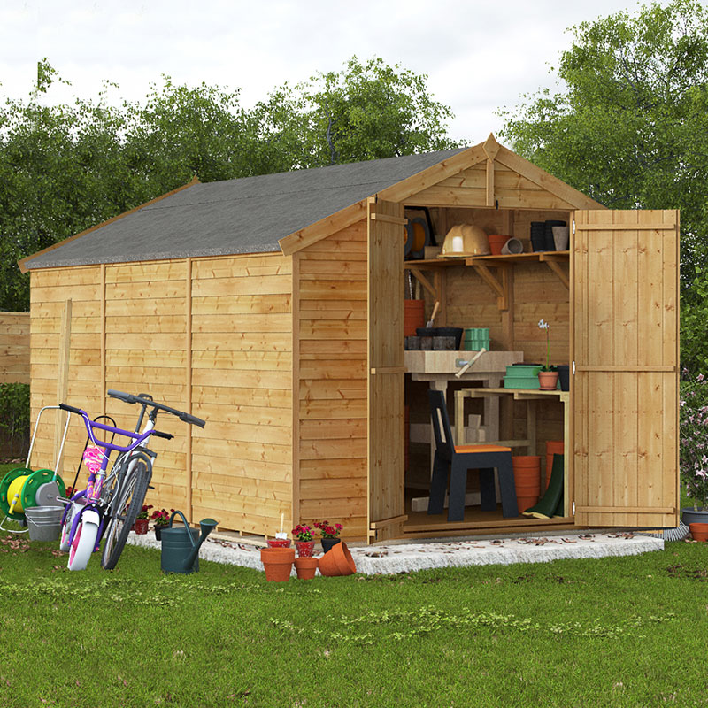 12x8 Overlap Apex Windowless BillyOh Keeper Garden Shed