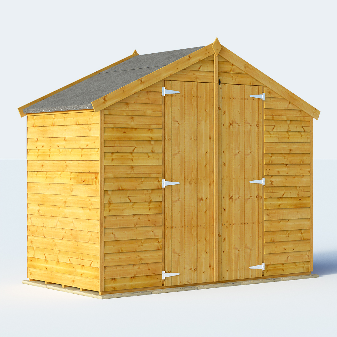 BillyOh 4 x 8 Keeper Overlap Apex Garden Shed Windowless