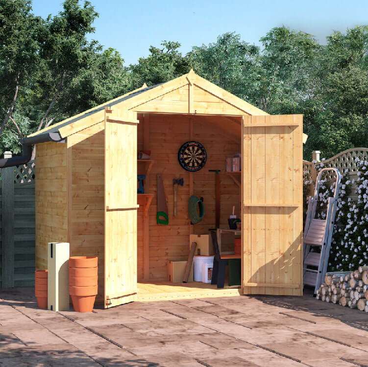 4x8 TG Apex Windowless BillyOh Master Garden Shed