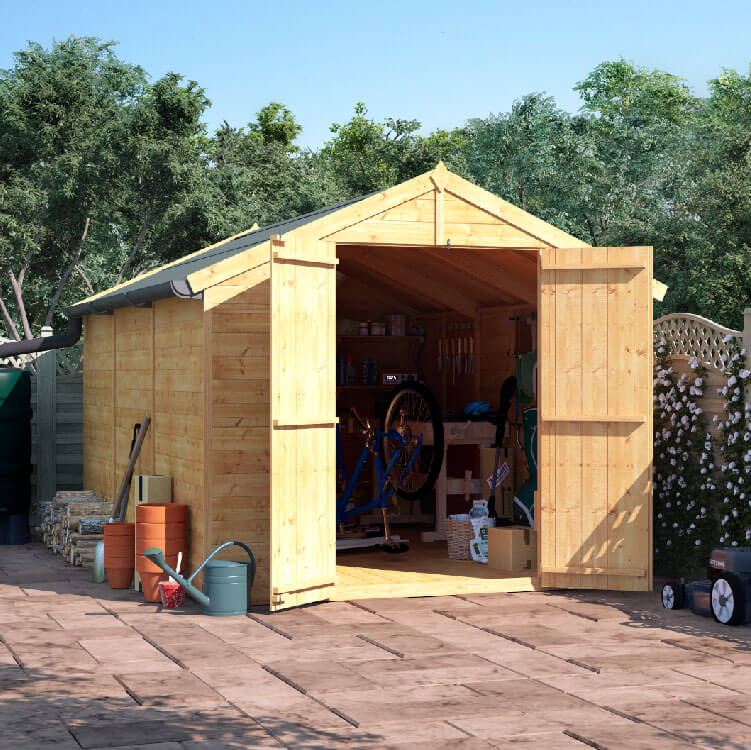 12x8 TG Apex Windowless BillyOh Master Garden Shed