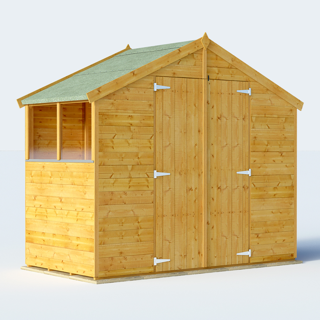 BillyOh 4 x 8 Master Windowless Tongue and Groove Apex Shed 6ft gables Windowed