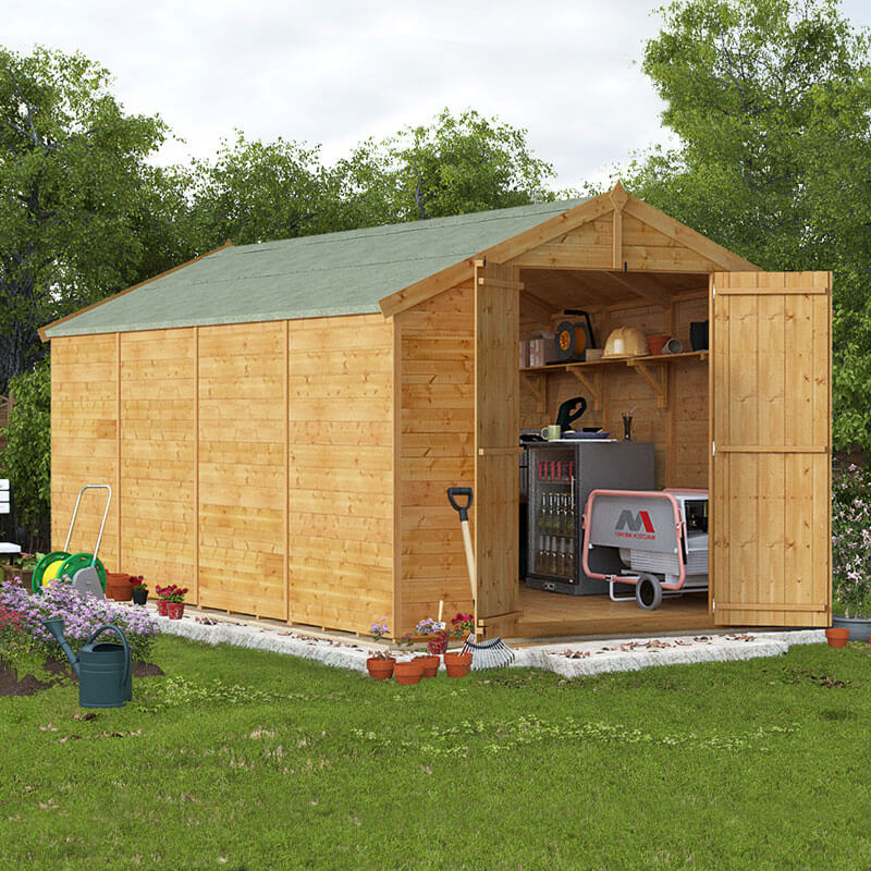 BillyOh 16 x 8 Master Windowless Tongue and Groove Apex Shed 6ft gables Windowless