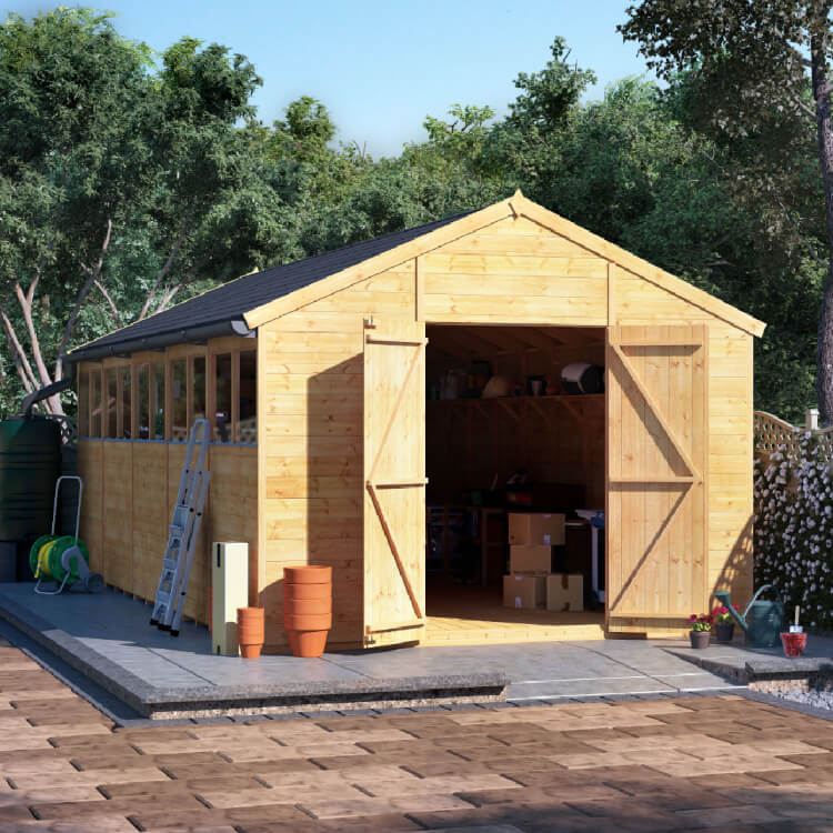 20x10 TG Apex Windowed BillyOh Expert Large Garden Shed