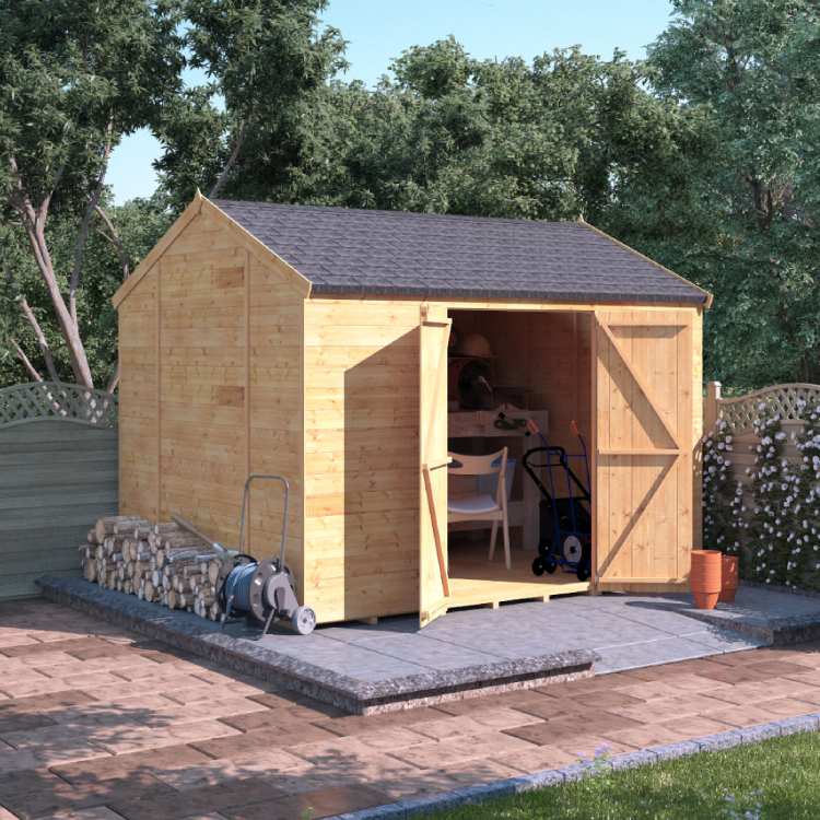 10x8 Tongue and Groove Reverse Apex Windowless - BillyOh Expert Garden Sheds