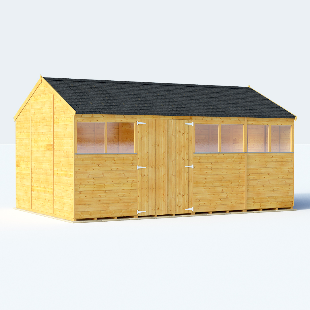 BillyOh Expert Tongue and Groove Reverse Apex Shed 10ft gables