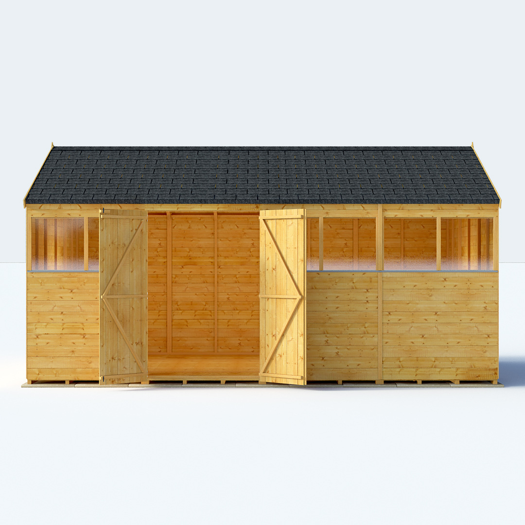 16x10 TG Reverse Apex Windowed BillyOh Expert Garden Sheds