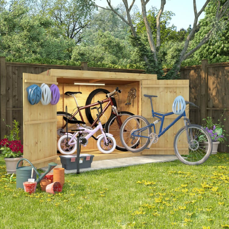 6x3 TG Pent Bike Shed BillyOh Mini Master Bike Storage Shed