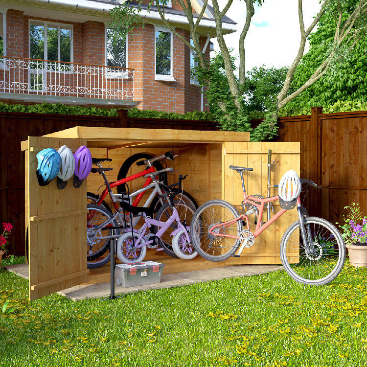 6x4 TG Pent Bicycle Storage BillyOh Mini Master Outdoor Storage Box