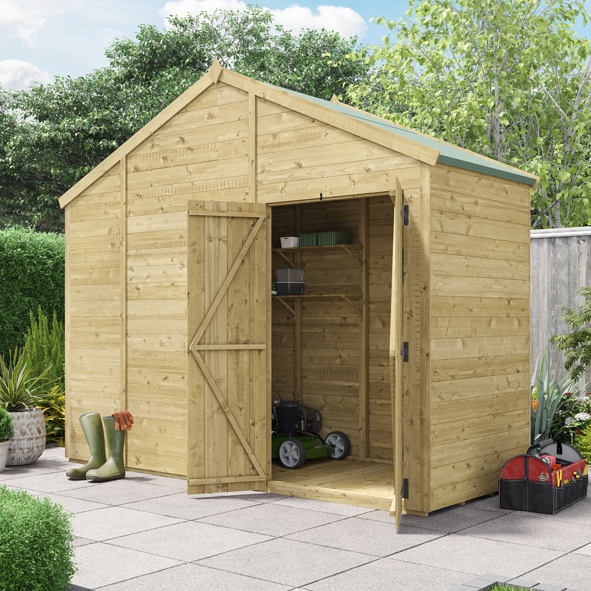 BillyOh Switch Tongue and Groove Apex Shed - 4x10 Windowless 11mm
