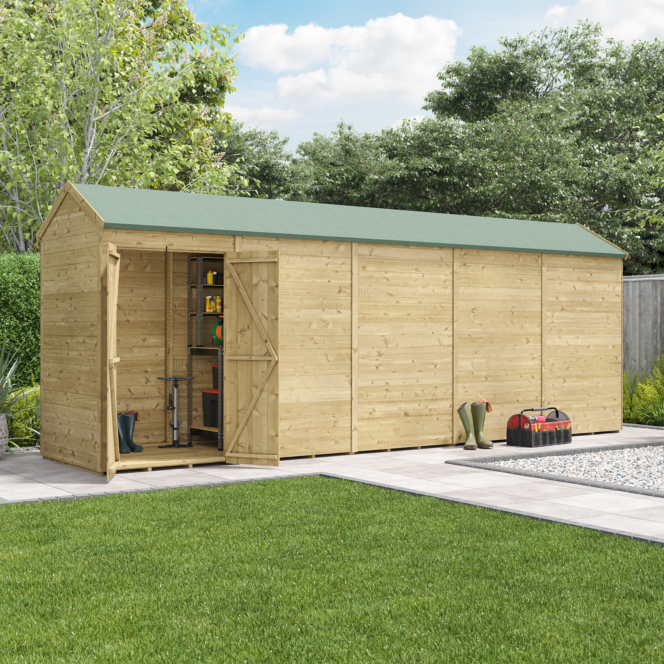 BillyOh Switch Tongue and Groove Apex Shed - 20x4 Windowless 15mm