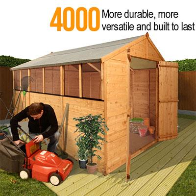 BillyOh Lincoln 4000 Popular Tongue and Groove Double Door Apex Garden Shed