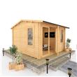 3.5 x 3.5m BillyOh Devon Garden Log Cabin 44mm Side Window