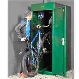 Vertical Bike Locker - Green