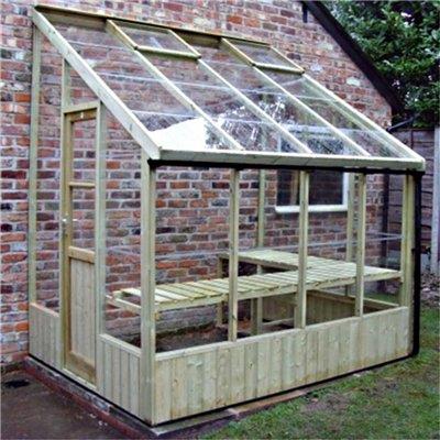 BillyOh Swallow Dove Lean-To Pressure Treated Greenhouse