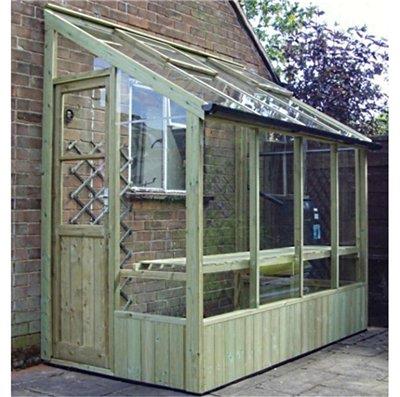 Wooden Lean to Greenhouses