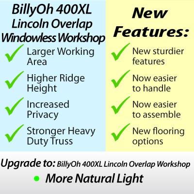 The BillyOh Windowless 400XL Lincoln Overlap Apex at a Glance