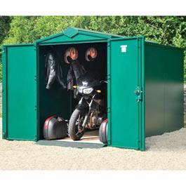 Motorcycle Garage Plus Ivory Metal Storage