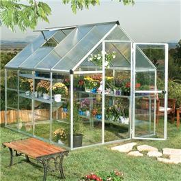 10 x 6 Silver Aluminium Greenhouse