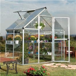 4 x 6 Silver Aluminium Greenhouse