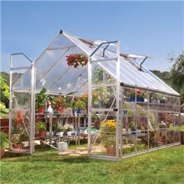 12 x 8 Silver Aluminium Greenhouse