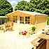 The BillyOh Montana II Log Cabin Inc Verandah: Showing Plain Side