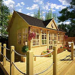 Log Cabin BillyOh Village Hall 70mm Double Glazed 5.5m x 4m