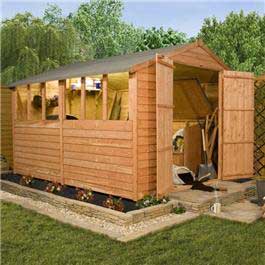 10' x 8' Billyoh Castle Overlap Workshop Wooden Shed