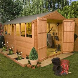 12 x 8 Castle TandG Workshop Wooden Shed