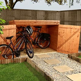 Pent Bike Store Wooden Storage