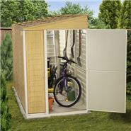 BillyOh Retford Premium Woodgrain Pent Plastic Sheds Inc Foundation Kit