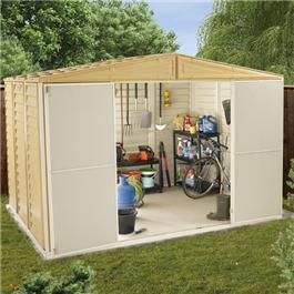 BillyOh Plastic Sheds - Retford Woodgrain Apex 8x6 Plastic Shed