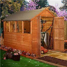 Garden Wooden Shed Billyoh Lincoln Tongue and Groove Apex 8' x 6'