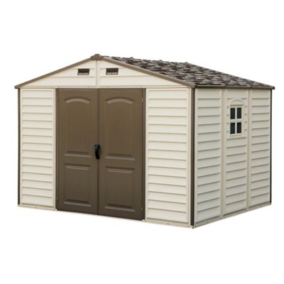 BillyOh WoodSide 8 x 10 Plastic Shed Inc Foundation Kit - Garden Tools ...