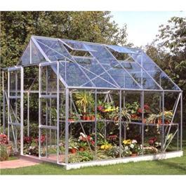 Halls Silver Aluminium Magnum 10 x 8 Toughened Garden Greenhouse