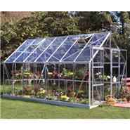 Halls Silver Aluminium Magnum 14 x 8 Metal Greenhouse
