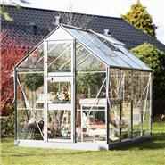 Eden Greenhouses - Silver Aluminium Acorn 6 x 6 Metal Greenhouse