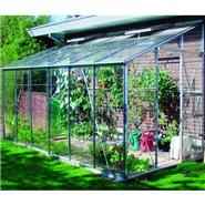 Eden Greenhouses- Green Aluminium Lean to 6 x 8 Metal Greenhouse