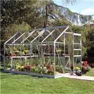 Halls Silver Aluminium Popular 10 x 6 Metal Greenhouse